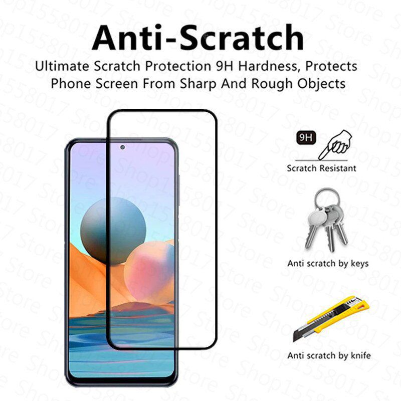 XIAOMI REDMI K40 K50 NOTE 12 TEMPERED GLASS 9D FULL COVER FULL GLUE