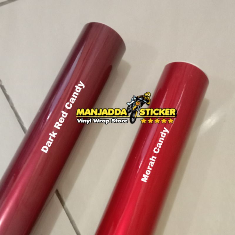 skotlet dark red candy stiker motor merah candy glossy kualitas premium