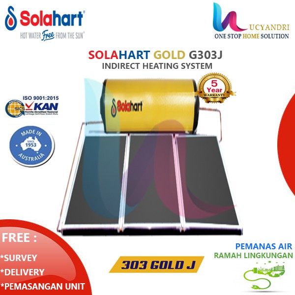 Solahart GOLD Indirect Heating G 303 J | Pemanas Air Matahari