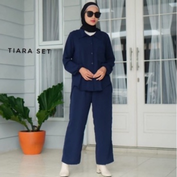 MILA SETCEL CRINKLE | SETELAN AIRFLOW KEKINIAN | PIYAMA WANITA TERBARU | SET POLOS WANITA MUSLIMAH