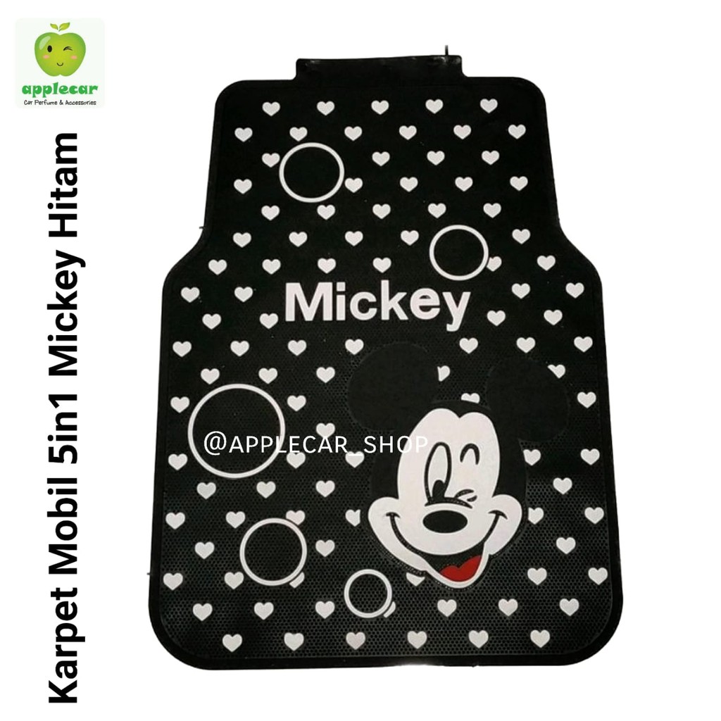 karpet mobil alas kaki mickey Hitam
