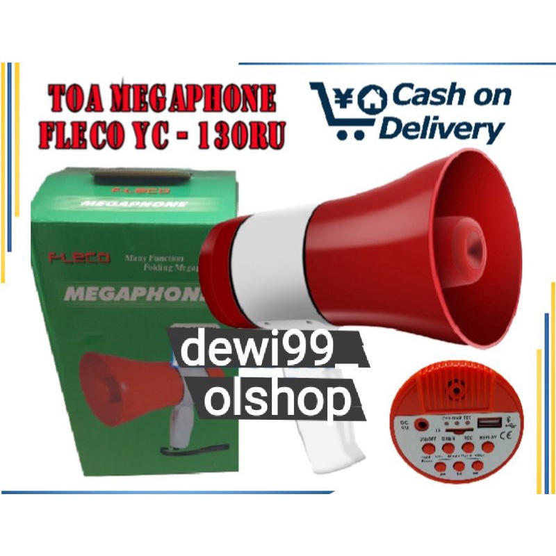 TOA MEGAPHONE FLECO YC-130RU/PENGERAS SUARA FLECO YC-130RU FITUR..