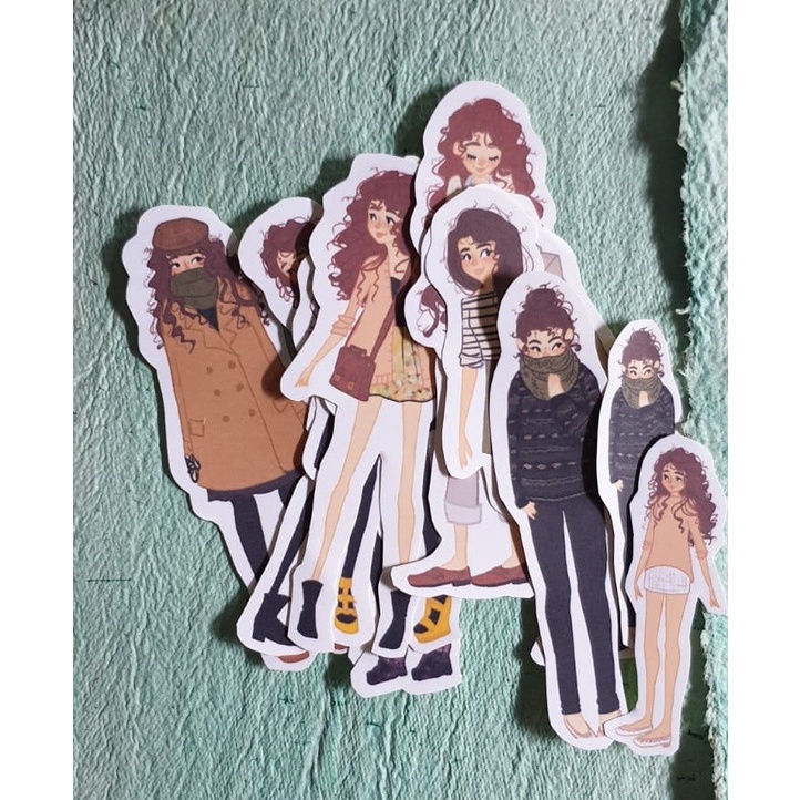 Journaling Deco - Girls Sticker - Stiker Bujo Motif Girls_03 (10pcs)