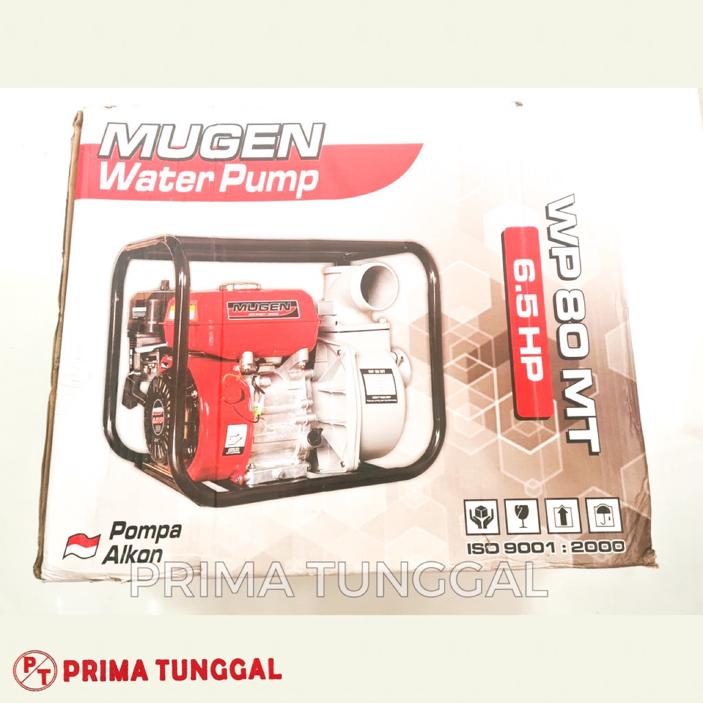 Mesin Pompa Air Waterpump Mugen 6.5 HP WP80MT 3" Inch Alkon Irigasi