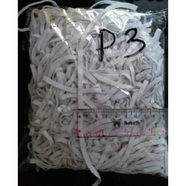 

Karet Elastis/ Karet Bebby / Karet masker P3= 4-4,5mm Perbungkus Murah ( 60 Yard )