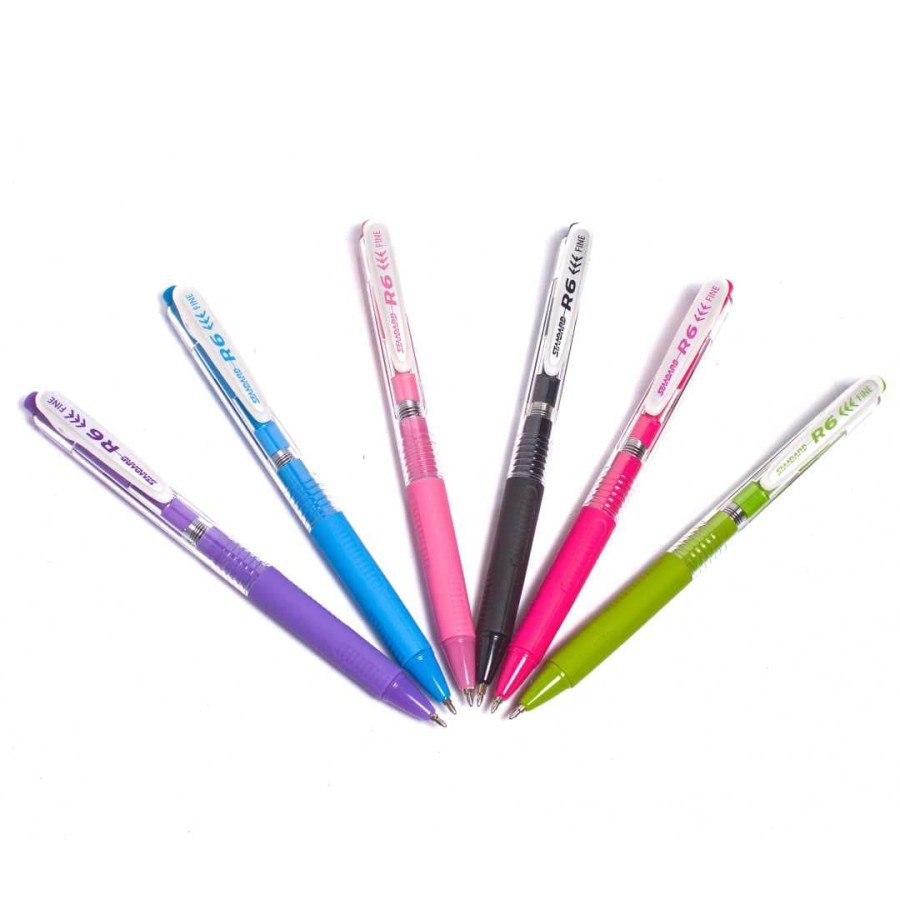 Ballpoint Standard Pen R6  / Pulpen Hitam  Klik Standard / Bolpen Standar