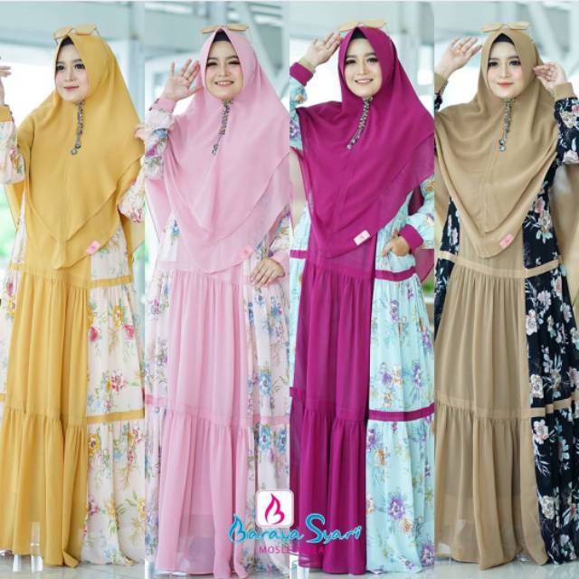 GAMIS SYARI TERBARU CERUTI PRINTING ORI BARAYA SYARI