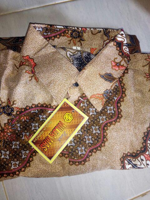 Kemeja Batik Pria Lengan Panjang M L Xl Xxl Motif Murai Hitam