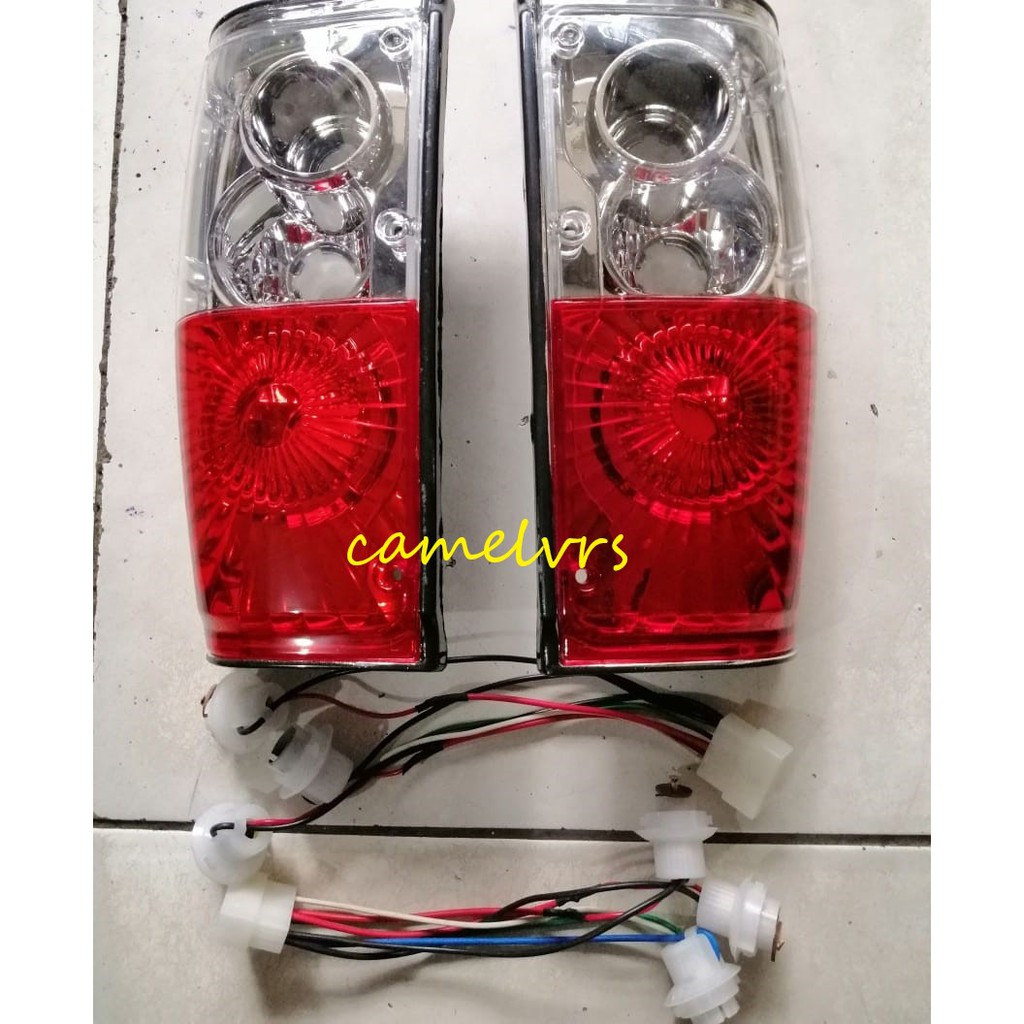 Lampu Stop / Stop Lamp / Lampu Rem Belakang Kijang Super mika Crystal + socket 1986-1991/2