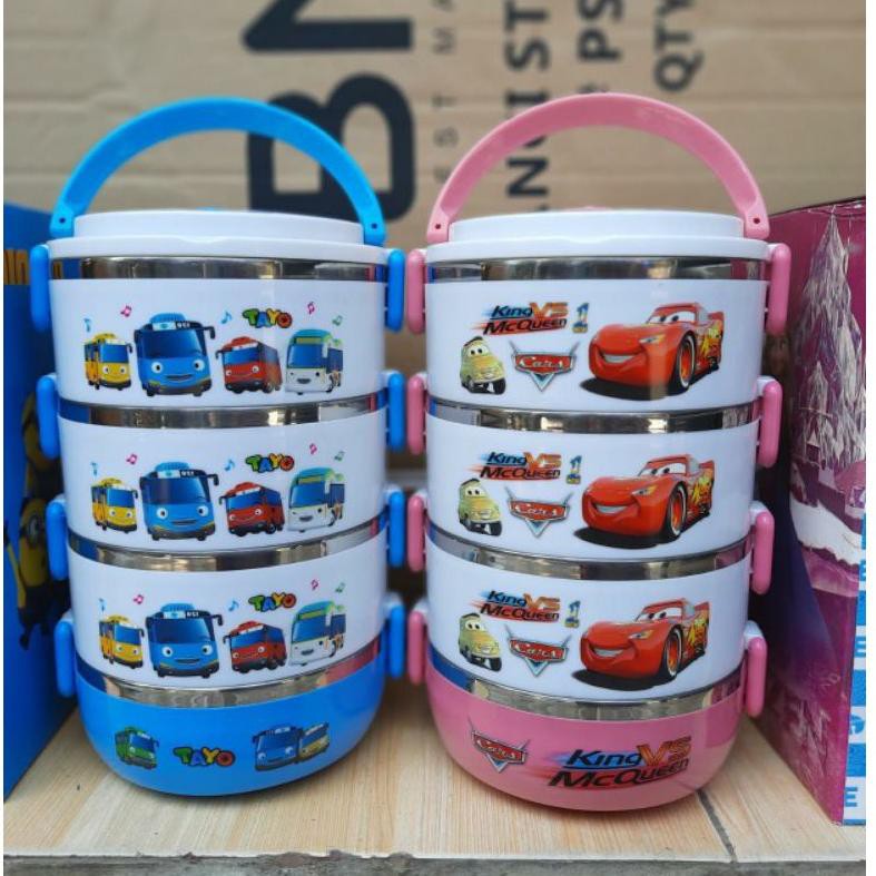 [KODE C2915] RANTANG STAINLESS 4 SUSUN / RANTANG 4 SUSUN KARAKTER / RANTANG AYAM JAGO / RANTANG MOTI