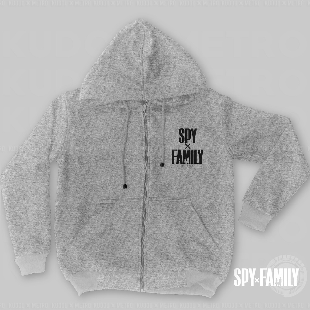 Jaket Spy x Family Logo Grey Anime  Manga Premium Unisex