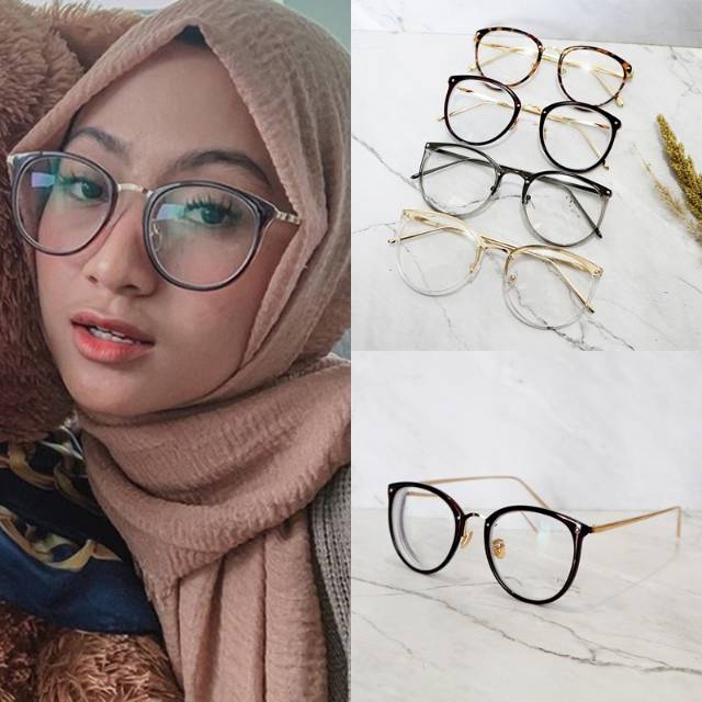 Kacamata Korea Wanita Minus Anti Radiasi - Frame Kacamata Gaya Trendy