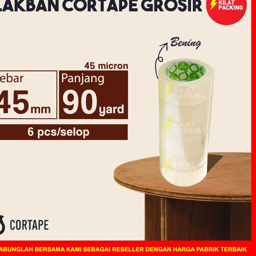 

Special - Lakban Cortape Bening 45 mm x 90 yard Ekonomis Ter1 Selop