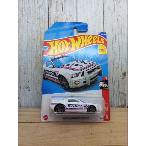 Hot Wheels Ford Mustang GT Concept Putih Tampo Track Patrol