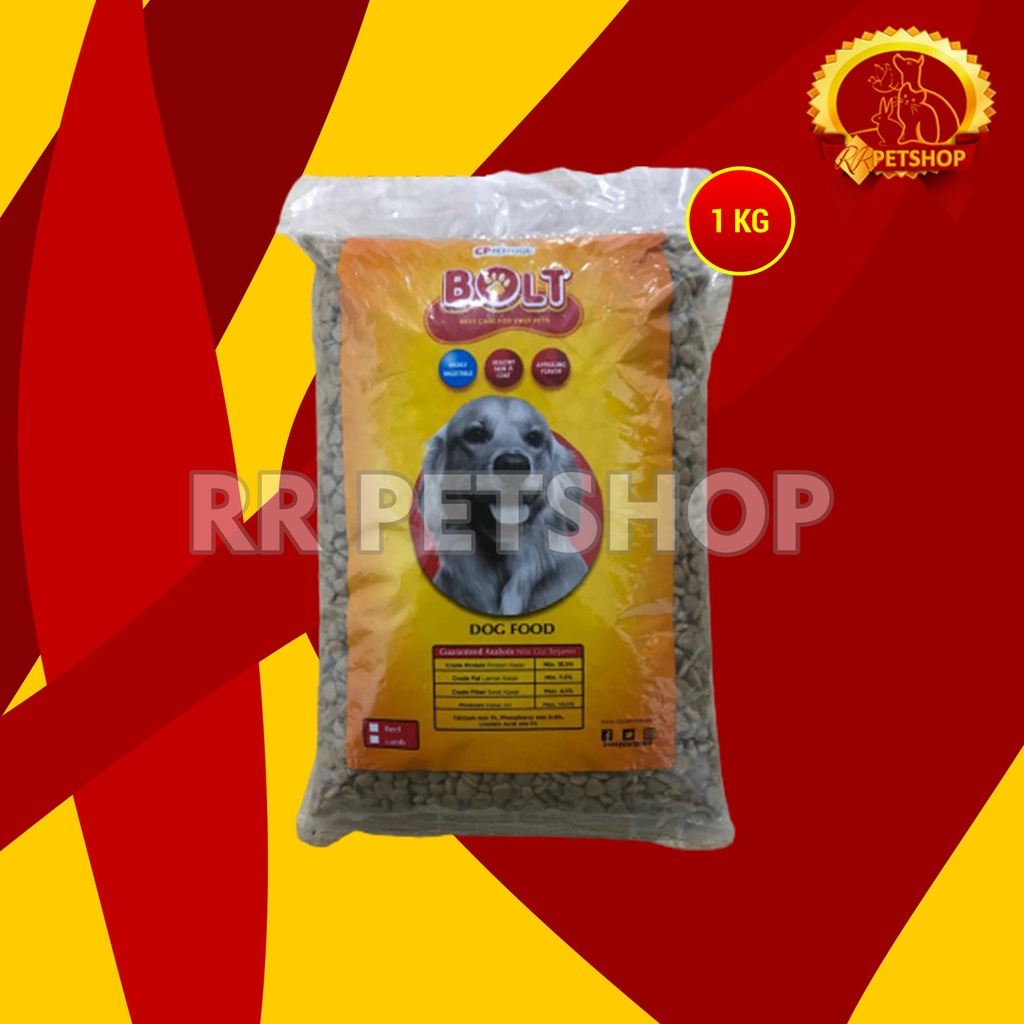 Bolt Dog Dry Food Adult Makanan kering Anjing Dewasa Repack 1kg