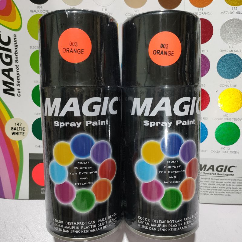 Magic Spray Paint Pilox Pilok Magic Stabilo Orange Oren 003 Oranye 300cc Cat Semprot Serbaguna Magic Ukuran Besar 300 cc