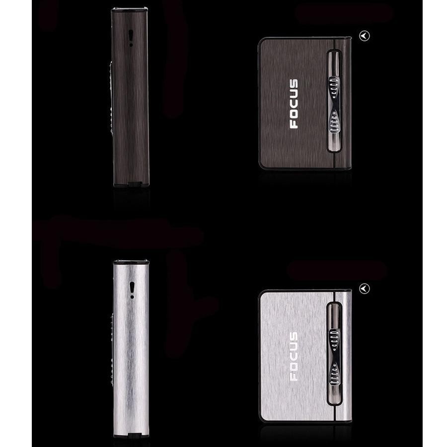 Grab Medan Focus Kotak Rokok Fashion 10 Slot dengan Korek Gas - JD-YH002 - Black