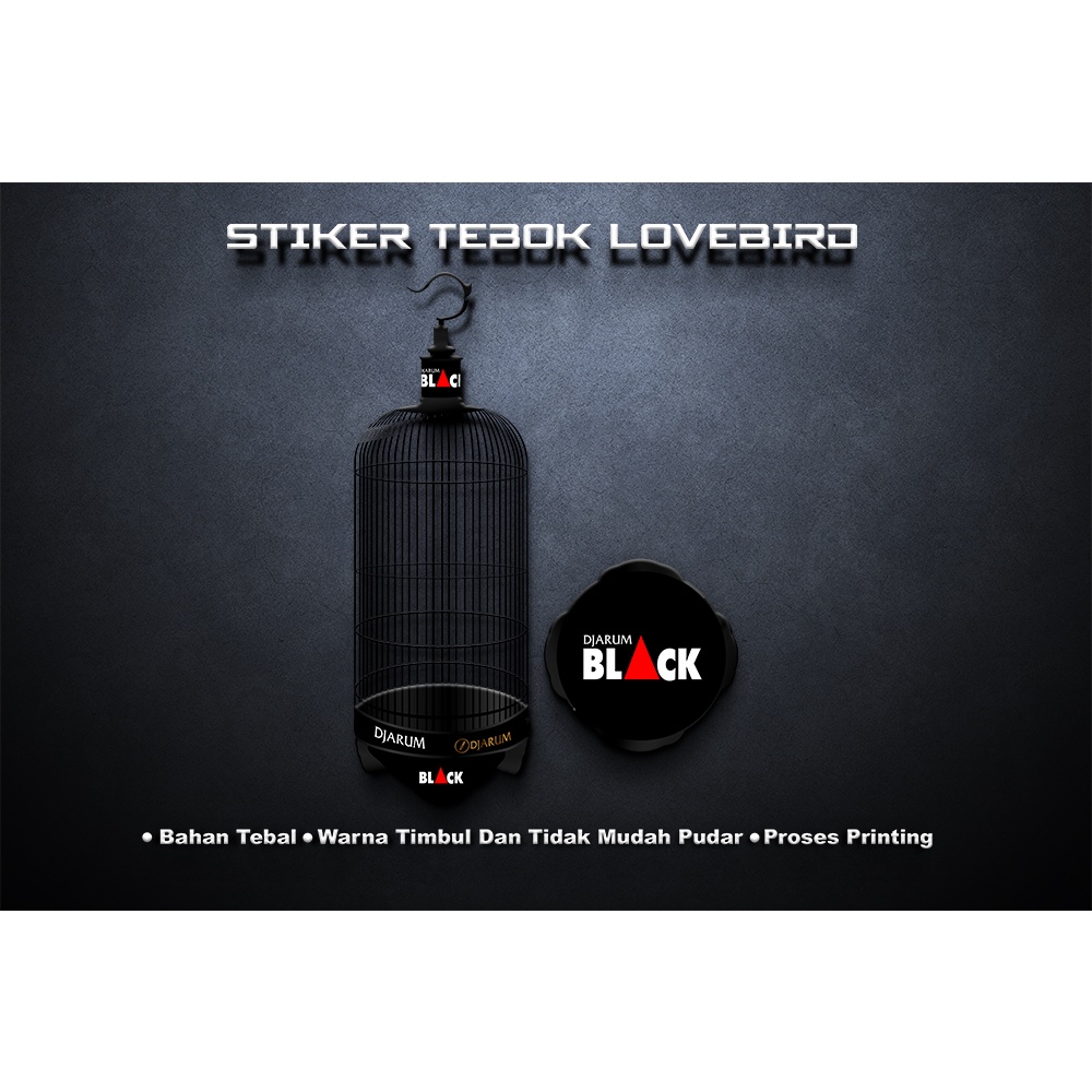 STIKER TEBOK LOVEBIRD MURAH BLACK