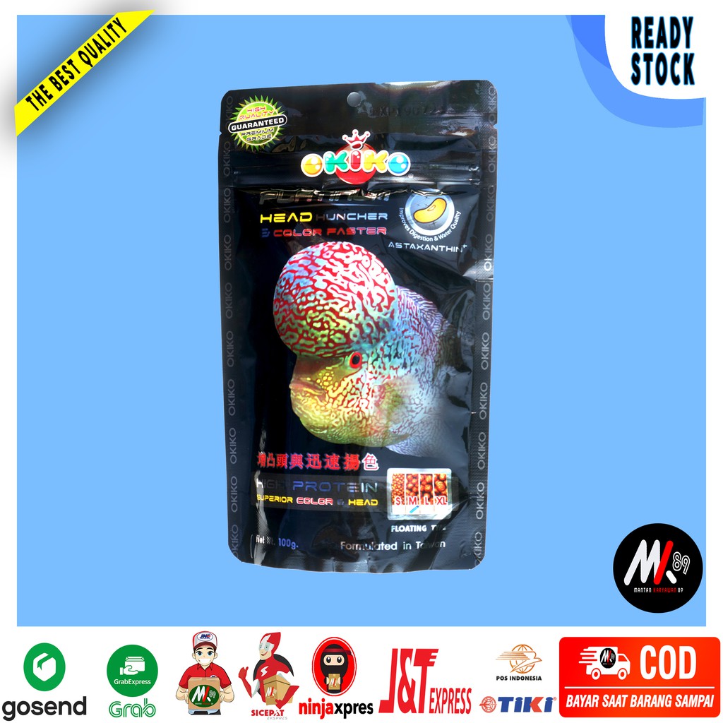 Okiko Platinum S M L 100gr 100% Original Thailand / Makanan Lohan Kamfa Cencu Bonsai Golden Red Rain