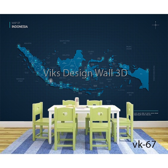 Jual Pusat Cetak Stiker 3d Pemandangan Ruang Kelas Anak TK, Wallpaper ...
