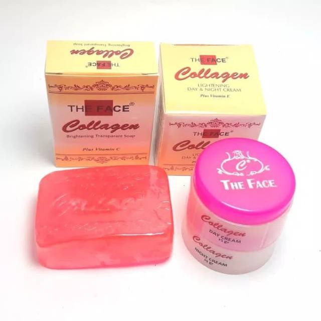 PAKET CREAM COLLAGEN THE FACE+SABUN COLLAGEN THE FACE ORYGINAL