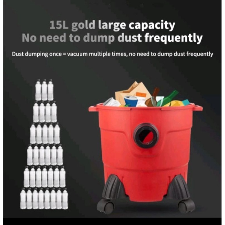 Tixx 3 in 1 Vacuum Cleaner, 15 liter sedot basah dan kering.