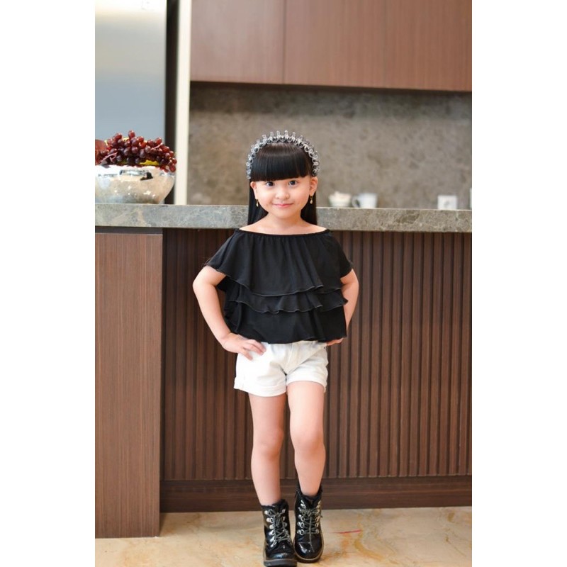 Sabrina layer 3 in 1 untuk anak usia 2-4 tahun nablfashion / sabrina jersey / blouse remple anak