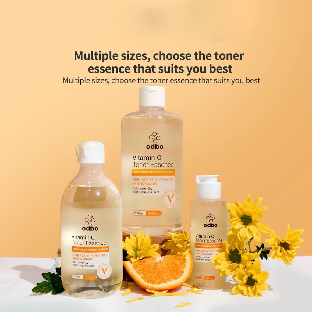OdbO Essence Toner Whitening Vitamin C safi toner Brightening Centella Tahan Lama moisturizing 100ml