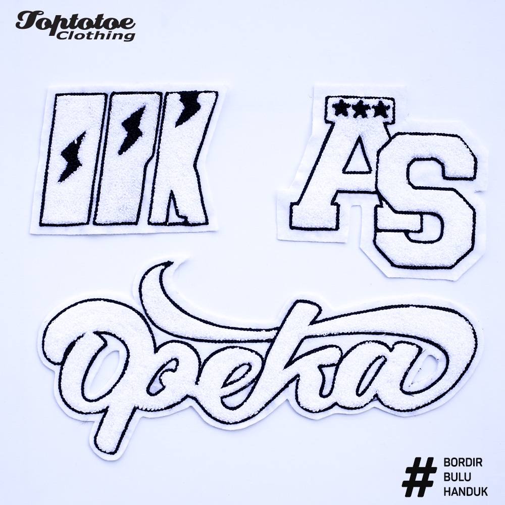 Custom Jaket Bordir Komputer dan Patch Chenille Embroidery