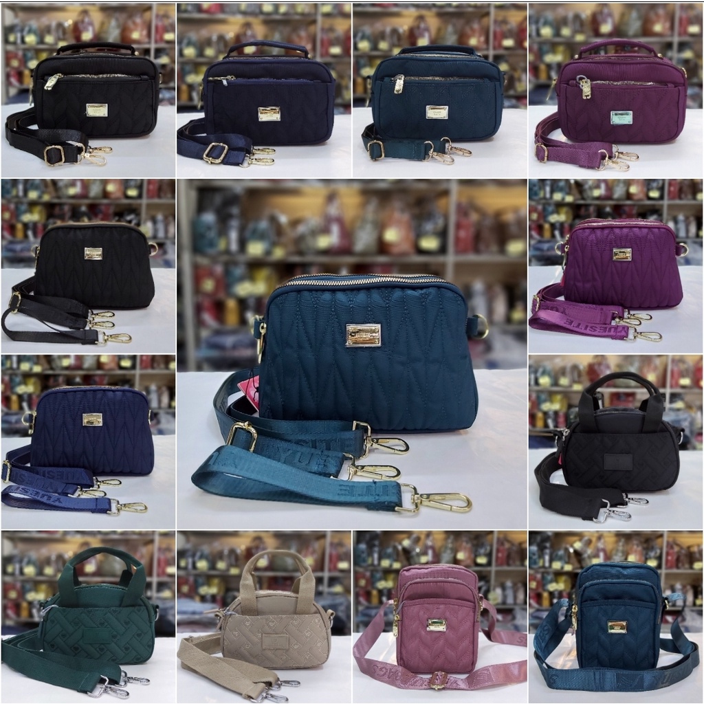 Tas import selempang parasut wanita