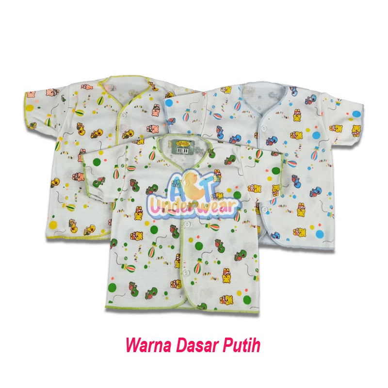 AT232-Newborn Baju Bayi Pendek Warna Wiedy