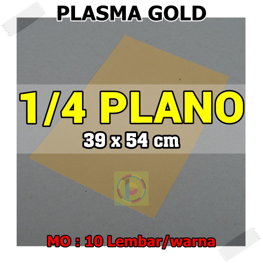 Kertas Karton Jasmine / Paper Flowers Uk. 1/4 PLANO PLASMA GOLD EMAS