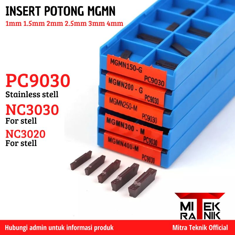 Insert Bubut Potong MGMN 1.5mm 2mm 2.5mm 3mm 4mm Untuk MGEHR PC9030 NC3030 NC3020