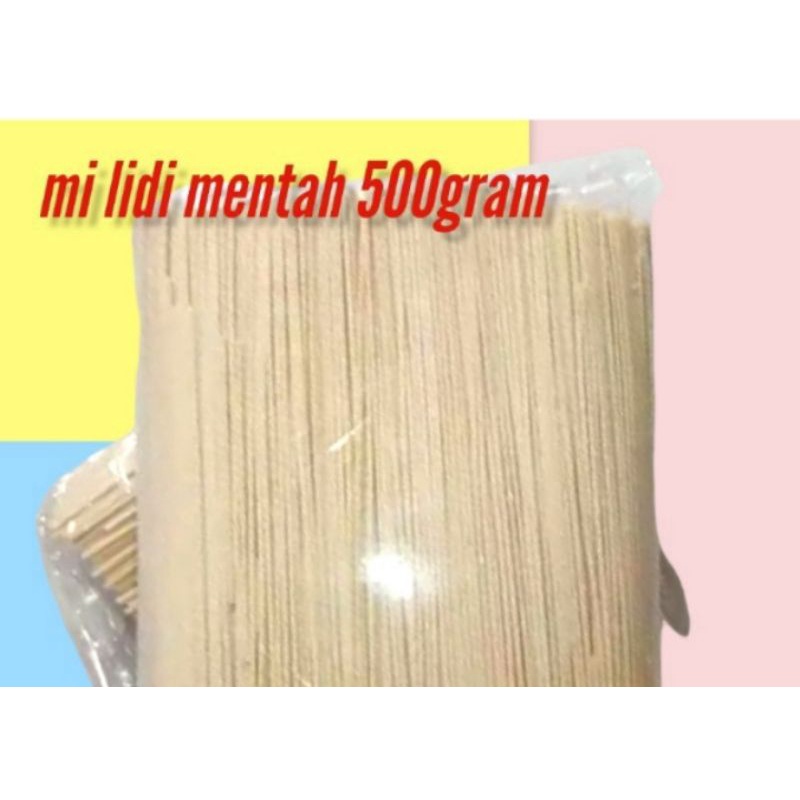 

MIE LIDI MENTAH/MIE GEPENG MENTAH 500gram