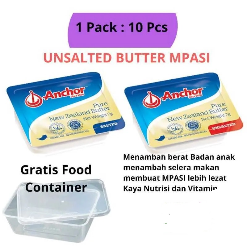 ANCHOR UNSALTED Butter Mini Portion 10 mini cups 7g