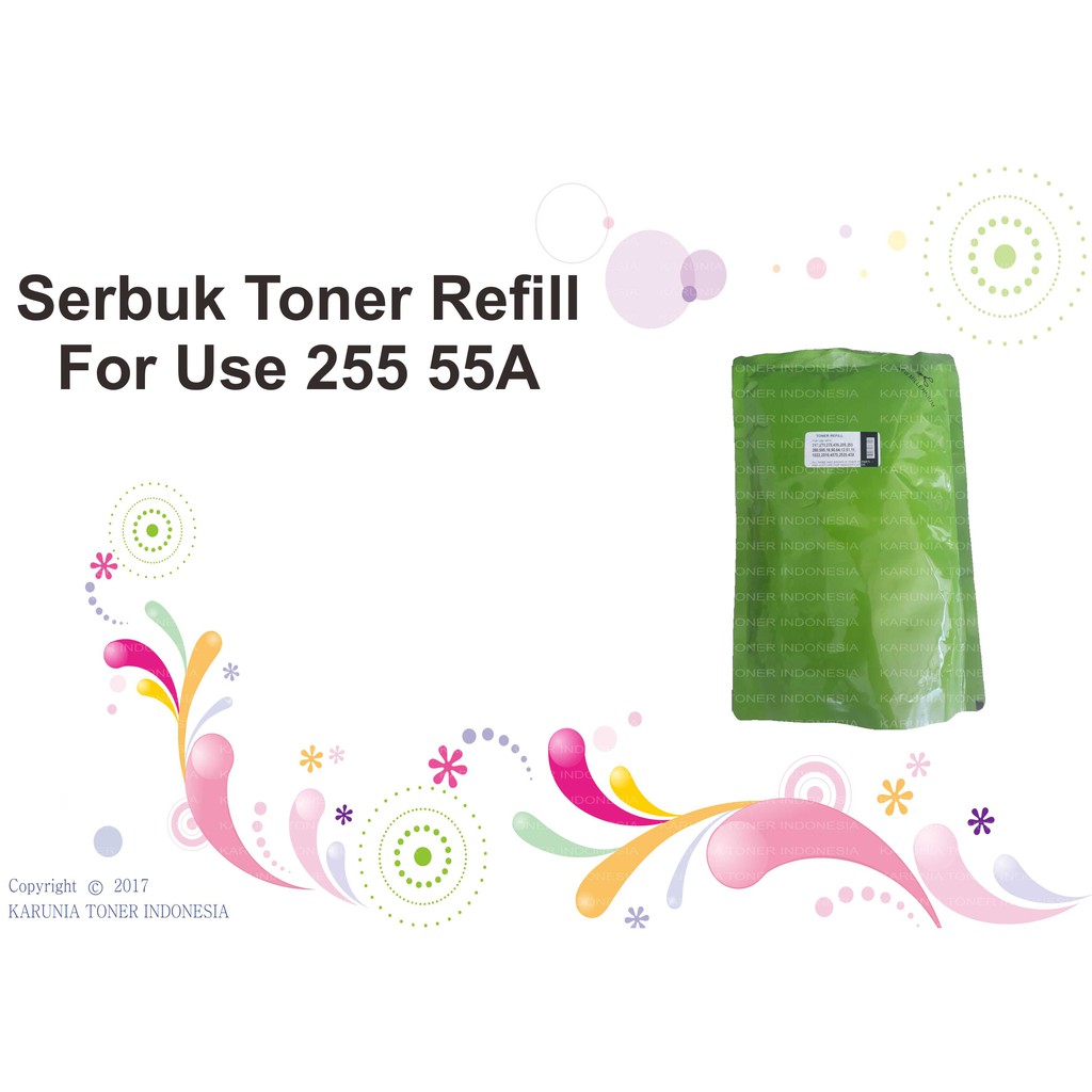 Serbuk Toner Refill For Use 255 55A