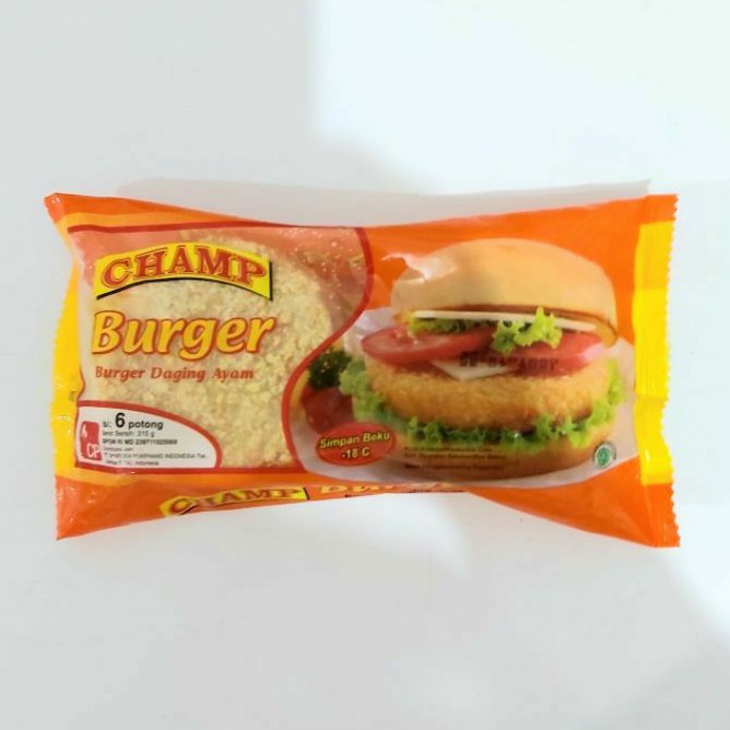 Champ Crispy Burger Daging Ayam 315 gr