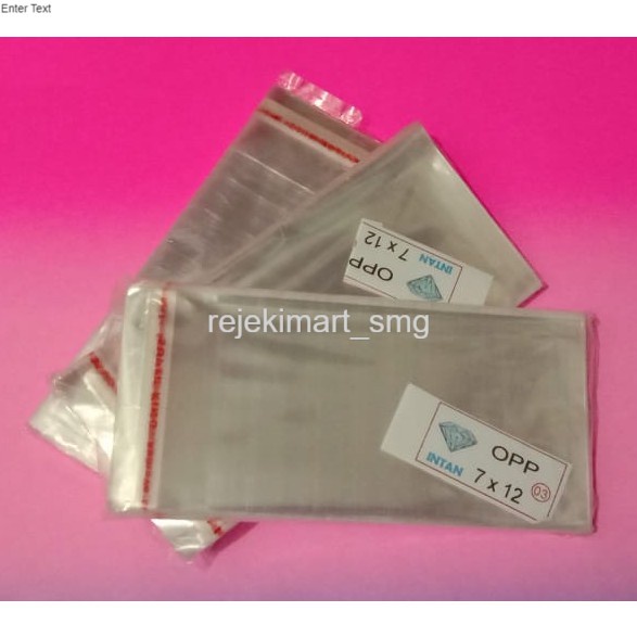 

SIAP KIRIM!!! Plastik OPP 7x12 cm Seal/Lem 1 pack isi 1000 Lembar