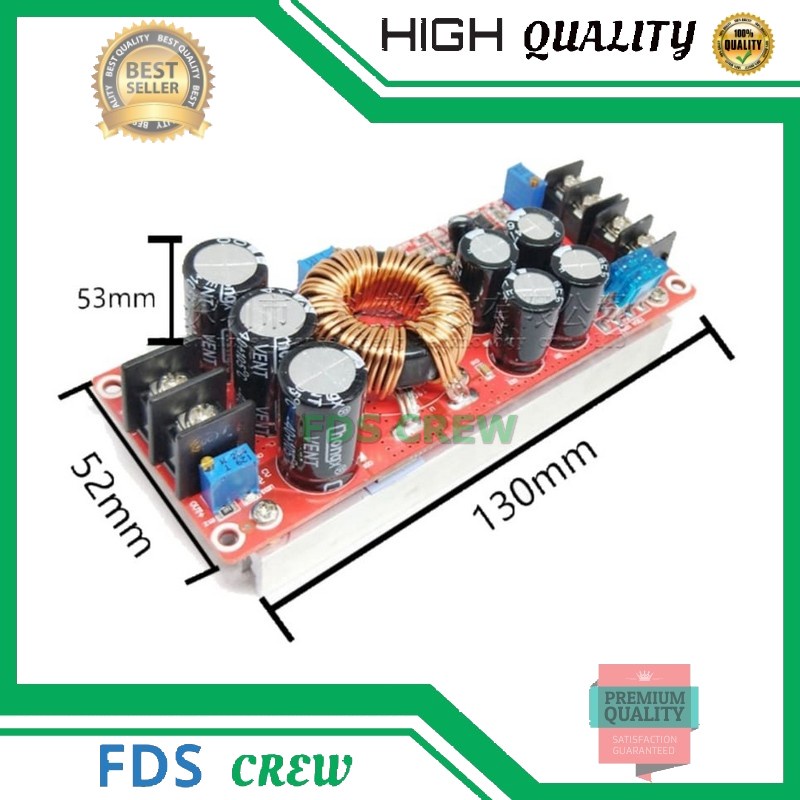 Elektronik Modul Step Up DC 5V To 12V 1200 WATT 20 Ampere Boost DC AdJ