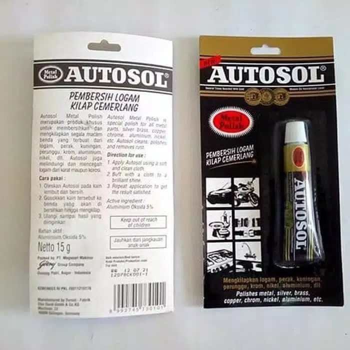 Autosol Metal Polish 15 Gram - Poles Metal Chrome Stainless - Pembersi