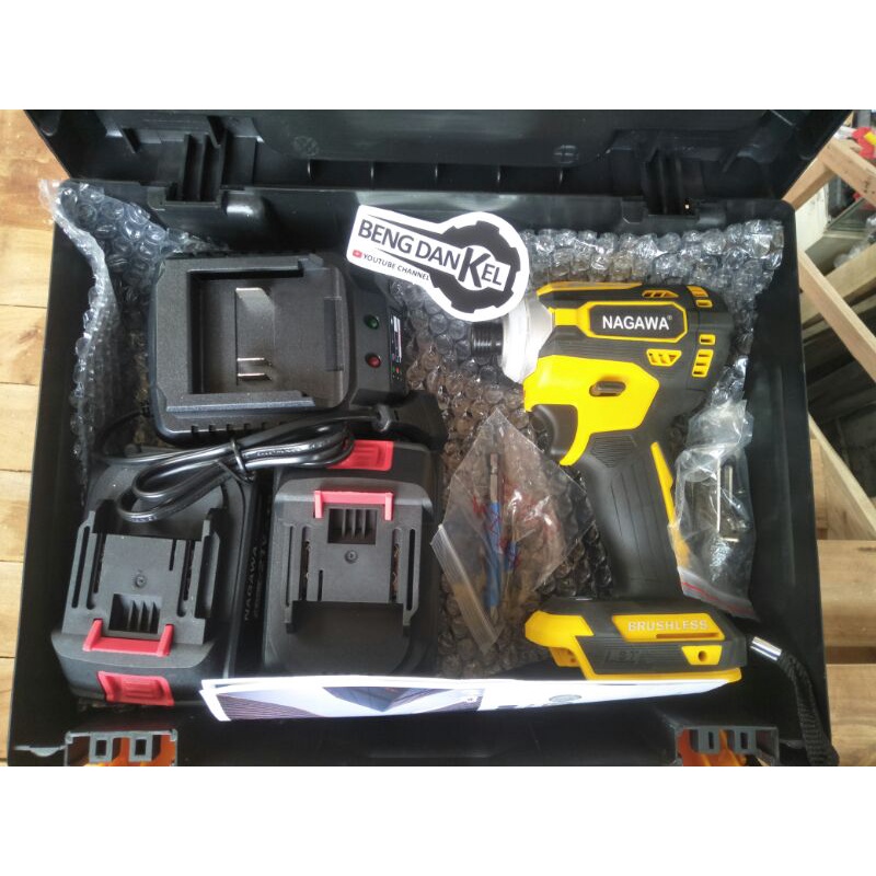 nagawa impact driver 20v soket baterai LXT (baru) (full set) NID213K 3 LED