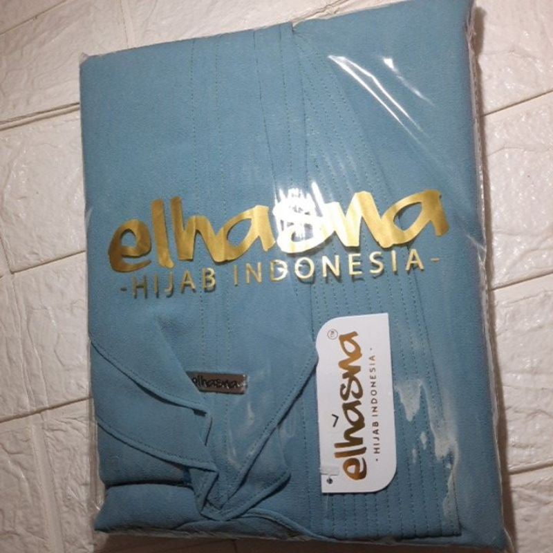 ELHASNA//KHIMAR L ORI ELHASNA/CERUTY BABYDOLL DUA LAYER/KHIMAR ELHASNA/KHIMAR LANCIP-Biru wardah