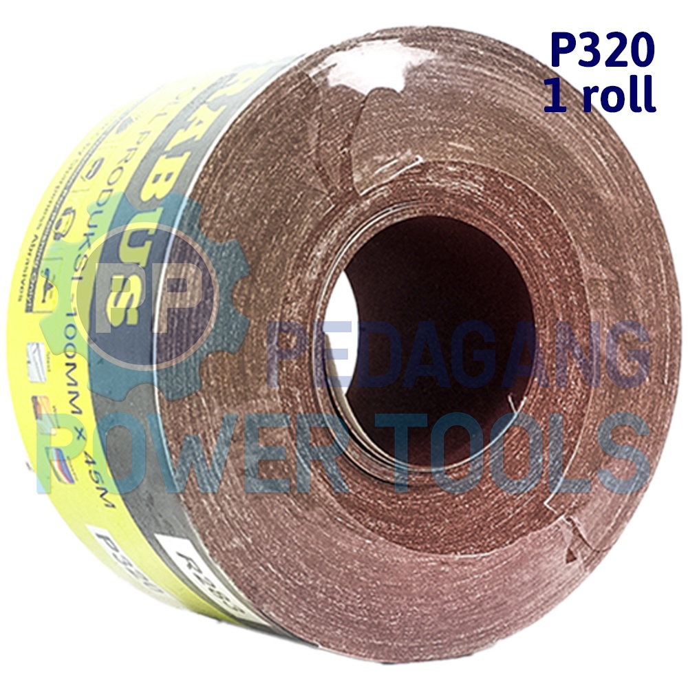 BRABUS NO. 320 AMPLAS ROLL 45 METER KAIN ABRASIVE CLOTH KAYU TEMBOK