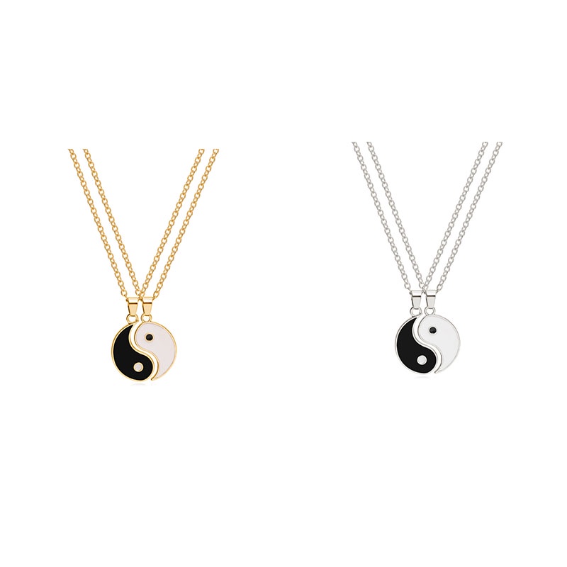 【COD】Kalung Liontin Yin Yang Bahan Alloy Gaya Korea Untuk Pasangan