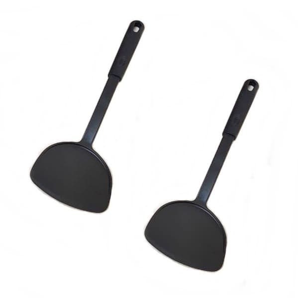 2 PCS Spatula/sutil Untuk Teflon Penggorengan Ujung Tanpa Lubang full collor