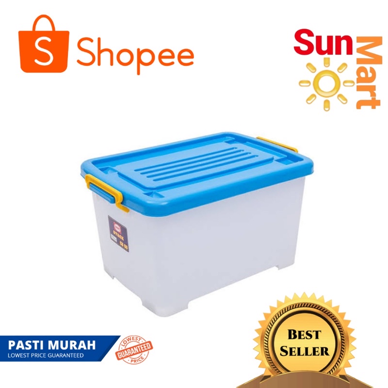 CONTAINER BOX CB 60 SHINPO STACK SIP113 KOTAK PENYIMPANAN SERBAGUNA RODA CB60 LITER