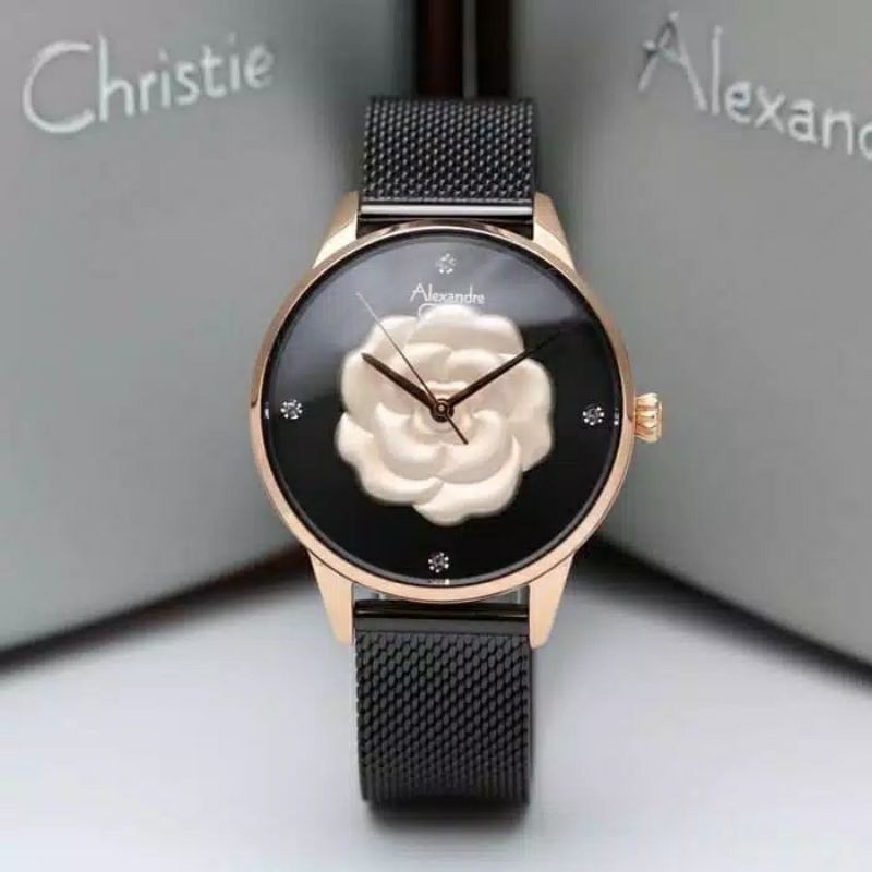 JAM TANGAN WANITA ALEXANDRE CHRISTIE AC2723 AC 2723 ROSEGOLD RANTAI PASIR ORIGINAL GARANSI RESMI 1 TAHUN