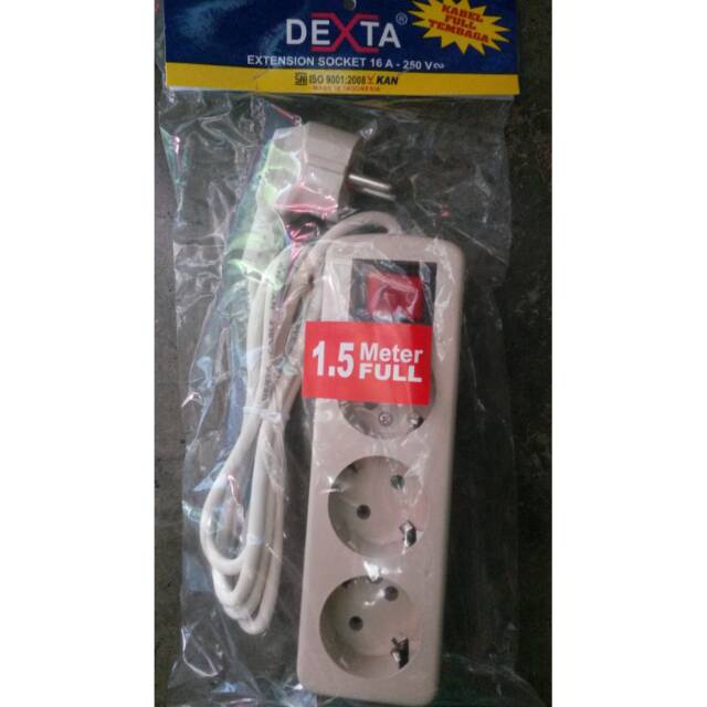 Dexta 3 lubang panjang kabel 1,5 meter