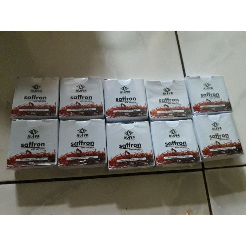 DIJAMIN ORI sabun saffron aleya with spirulina bpom aman untum bumil busui