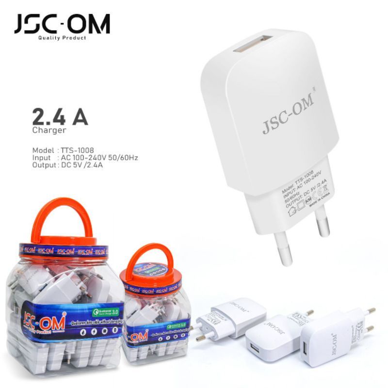 BATOK CHARGER JSC - OM 1 USB 2.4A ORIGINAL KN